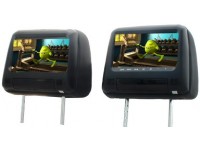 Комплект подголовников со встроенным DVD плеером и LCD монитором 7" AVIS AVS0733T + AVS0734BM (черные)