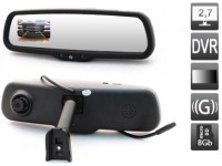 Автомобильный видеорегистратор в зеркале заднего вида с электрохромным покрытием AVIS AVS0366DVR