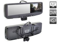 Автомобильный видеорегистратор в зеркале заднего вида AVS0455DVR с ИК подсветкой
